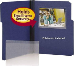 SMEAD - 4-9/16" Long x 6-1/4" Wide Label Holders Binder - Clear - Industrial Tool & Supply