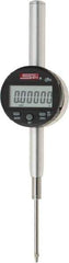 SPI - 0 to 2" Range, 0.00005" Graduation, Electronic Drop Indicator - Flat & Lug Back, Accurate to 0.00025", Inch & Metric System, Digital Display - Industrial Tool & Supply