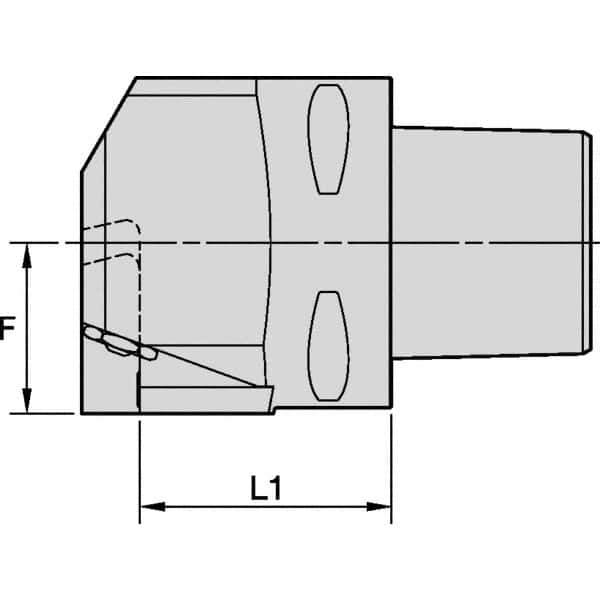 Kennametal - EG-P-GUP, EG-U-GUN, EG-U-GUP, ER-P-GUP, ER-U-GUN, ER-U-GUP Insert, 57mm Head Length, Modular Grooving Blade Holder Head - Right Hand Cut, System Size PSC80, Through Coolant, Series Beyond Evolution - Industrial Tool & Supply