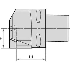 Kennametal - EG-P-GUP, EG-U-GUN, EG-U-GUP, ER-P-GUP, ER-U-GUN, ER-U-GUP Insert, 57mm Head Length, Modular Grooving Blade Holder Head - Right Hand Cut, System Size PSC80, Through Coolant, Series Beyond Evolution - Industrial Tool & Supply