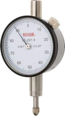 SPI - 1/4" Range, 0-100 Dial Reading, 0.001" Graduation Dial Drop Indicator - 1.61" Dial, 0.1" Range per Revolution, 0.001" Accuracy, Includes NIST Traceability Certification - Industrial Tool & Supply