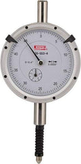 SPI - 0.4" Range, 0-50 Dial Reading, 0.0005" Graduation Dial Drop Indicator - 2.2" Dial, 0.05" Range per Revolution, 0.0015" Accuracy, Includes NIST Traceability Certification - Industrial Tool & Supply