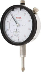SPI - 1/2" Range, 0-100 Dial Reading, 0.001" Graduation Dial Drop Indicator - 2.2" Dial, 0.1" Range per Revolution, 0.002" Accuracy, Revolution Counter, Includes NIST Traceability Certification - Industrial Tool & Supply