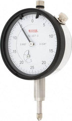 SPI - 1/4" Range, 0-25-0 Dial Reading, 0.0005" Graduation Dial Drop Indicator - 2.2" Dial, 0.05" Range per Revolution, 0.0015" Accuracy, Revolution Counter, Includes NIST Traceability Certification - Industrial Tool & Supply