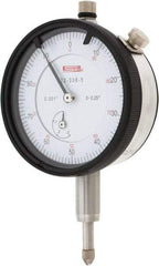 SPI - 1/4" Range, 0-100 Dial Reading, 0.001" Graduation Dial Drop Indicator - 2.2" Dial, 0.1" Range per Revolution, 0.002" Accuracy, Revolution Counter, Includes NIST Traceability Certification - Industrial Tool & Supply