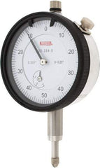 SPI - 1/4" Range, 0-50-0 Dial Reading, 0.001" Graduation Dial Drop Indicator - 2.2" Dial, 0.1" Range per Revolution, 0.002" Accuracy, Revolution Counter, Includes NIST Traceability Certification - Industrial Tool & Supply