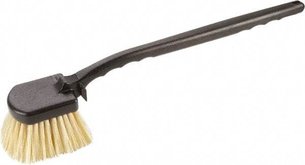 Harper Brush - 2-1/4" Bristle Length, Polypropylene Utility Scrub Brush - 3-1/2" x 3-1/2" Long x 3" Wide Head, 20" OAL, Easy Grip Handle, Black, Polypropylene Block, Flagged - Industrial Tool & Supply