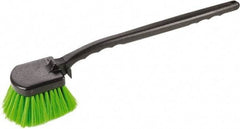 Harper Brush - 2-1/4" Bristle Length, Flagged Plastic Utility Scrub Brush - 3-1/2" x 3-1/2" Long x 3" Wide Head, 20" OAL, Easy Grip Handle, Black, Polypropylene Block, Flagged - Industrial Tool & Supply