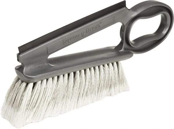 Harper Brush - 14" OAL, Synthetic Counter Brush - 2-1/4" Bristle Length, 8" Long x 1-3/4" Wide Head, Straight Foam Handle, Gray & Red - Industrial Tool & Supply
