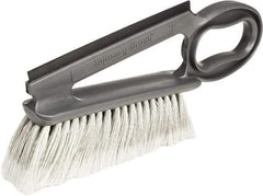 Harper Brush - 14" OAL, Synthetic Counter Brush - 2-1/4" Bristle Length, 8" Long x 1-3/4" Wide Head, Straight Foam Handle, Gray & Red - Industrial Tool & Supply