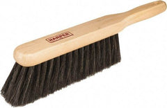 Harper Brush - 14" OAL, Horsehair Counter Brush - 2-1/4" Bristle Length, 8" Long x 1-3/4" Wide Head, Straight Wood Handle, Black - Industrial Tool & Supply