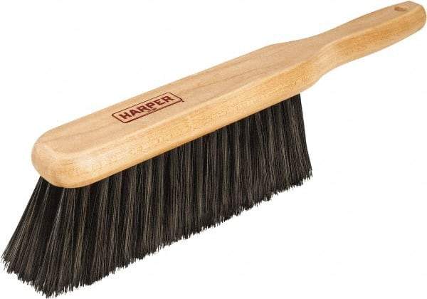 Harper Brush - 14" OAL, Synthetic Counter Brush - 2-1/4" Bristle Length, 8" Long x 1-3/4" Wide Head, Straight Wood Handle, Black & Red - Industrial Tool & Supply