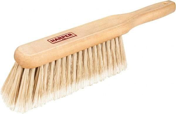 Harper Brush - 14" OAL, Synthetic Counter Brush - 2-1/4" Bristle Length, 8" Long x 1-3/4" Wide Head, Straight Wood Handle, Beige - Industrial Tool & Supply