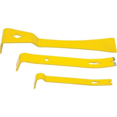 Stanley - 3 Piece Pry Bar Set - Includes 5, 7 & 9" Lengths - Industrial Tool & Supply