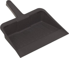 Harper Brush - 12" Wide x 7" Deep x 5" High Handheld Dustpan - Plastic Body, 5" Handle, Black - Industrial Tool & Supply