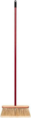 Harper Brush - 52-1/2" OAL Synthetic Bristle Straight Cut Broom - 48" Long Metal Handle, 4" Bristle Length, 12" Wide, Water Resistance - Industrial Tool & Supply