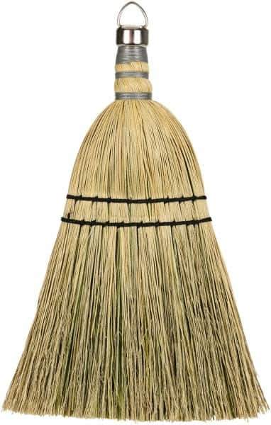 Harper Brush - 12" OAL Corn Blend Bristle Whisk Broom - 10" Bristle Length, 8" Wide - Industrial Tool & Supply
