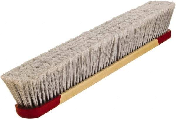 Harper Brush - 24" Smooth Surface Synthetic Push Broom - 3" Bristle Length, Plastic Block, Bolt-On Handle Connection, Handle Included - Industrial Tool & Supply