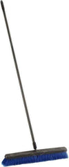 Harper Brush - 24" Medium Duty Synthetic Push Broom - 3" Bristle Length, Plastic Block, Threaded Handle Connection, Handle Included - Industrial Tool & Supply
