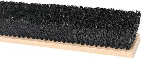 Harper Brush - 36" Medium Duty Tampico Push Broom - 3" Bristle Length, Wood Block, Threaded Handle Connection, Handle Sold Separately - Industrial Tool & Supply
