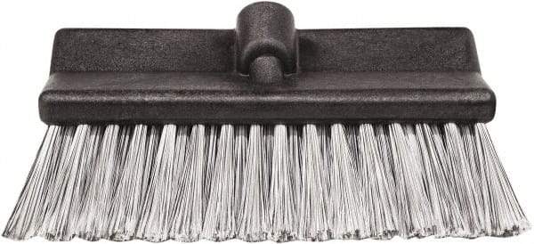 Harper Brush - 10" OAL, Vehicle Brush - Black Flagged Plastic Bristles, 2-1/4" Trim Length - Industrial Tool & Supply