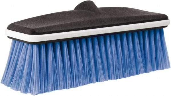 Harper Brush - 10" OAL, Vehicle Wash Brush - Black & Blue, Polyester Bristles, 2-1/4" Trim Length - Industrial Tool & Supply