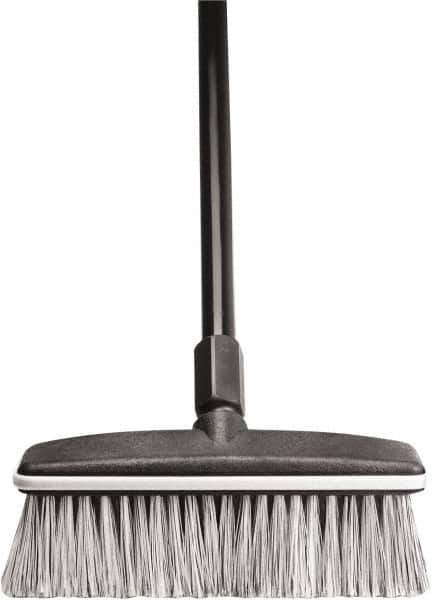 Harper Brush - 10" OAL, Vehicle Wash Brush - Black Flagged Plastic Bristles, 22-1/4" Trim Length, 54" Handle - Industrial Tool & Supply