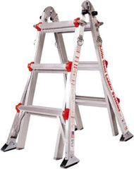 Little Giant Ladder - 14 Steps, 15' High, Type IA Rating, Aluminum Multi-Use Ladder - 300 Lb Load Capacity, 24-1/2" Base Width - Industrial Tool & Supply