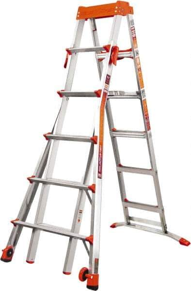 Little Giant Ladder - 8 Steps, 10' High, Type IA Rating, Aluminum Step Ladder - 300 Lb Load Capacity, 32-1/2" Base Width - Industrial Tool & Supply