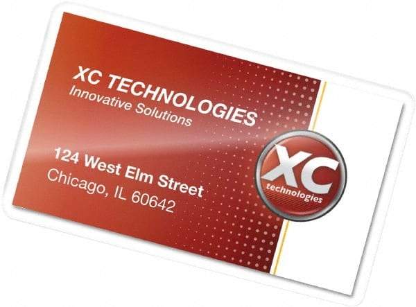 FELLOWES - 100 Piece, 10mm Thick, Business Card/ID Protectors Pouch - 3-3/4" Wide x 2-1/4" High - Industrial Tool & Supply