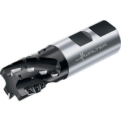 Walter - 20mm Cut Diam, 27mm Max Depth of Cut, 20mm Shank Diam, 86mm OAL, Indexable Square Shoulder Helical End Mill - Weldon Shank, 90° Lead Angle, Through Coolant, Series M4256 - Industrial Tool & Supply