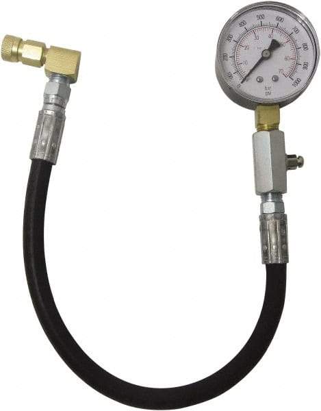 Lang - 1.38' Hose Length, 2,000 Max psi, Mechanical Automotive Diesel Compression Tester - 2 Lb Graduation - Industrial Tool & Supply