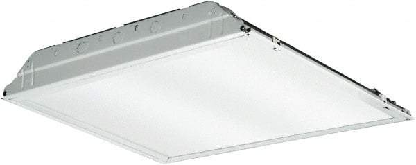Lithonia Lighting - 0 Lamps, 39.6 Watts, 3,883 Lumens, 2' x 2', LED Lamp Troffer - 120/277 Volt, Dimmable, Acrylic Diffuser, Steel Troffer - Industrial Tool & Supply
