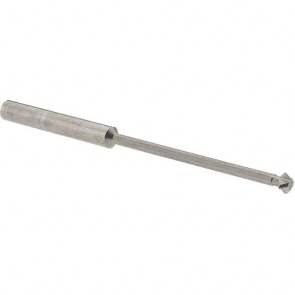 Accupro - 3/16° 3/16" Cut Diam, 0.093" Cut Width, 3/16" Shank, Solid Carbide Double-Angle Cutter - Industrial Tool & Supply