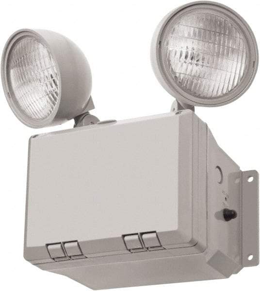Lithonia Lighting - 2 Heads, 120/277 VAC, Thermoplastic, LED Emergency Light - 2.7 Watts, 8-3/8" Long x 12-7/8" High x 6" Wide, Sealed Nickel Cadmium Battery - Industrial Tool & Supply