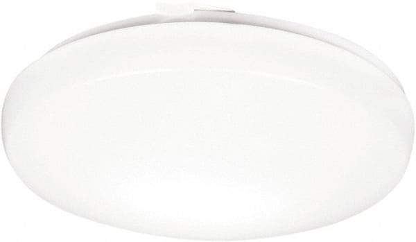 Lithonia Lighting - 16 Watt, 1,100 Lumen, Stem Mounted, LED Lamp Wraparound Light Fixture - 121 Volt, White - Industrial Tool & Supply