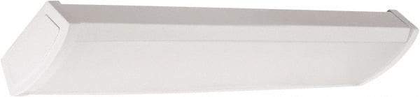 Lithonia Lighting - 4' Long, 40 Watt, 2,380 Lumen, Stem Mounted, LED Lamp Wraparound Light Fixture - 122 Volt, White - Industrial Tool & Supply