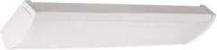 Lithonia Lighting - 4' Long, 40 Watt, 2,380 Lumen, Stem Mounted, LED Lamp Wraparound Light Fixture - 122 Volt, White - Industrial Tool & Supply