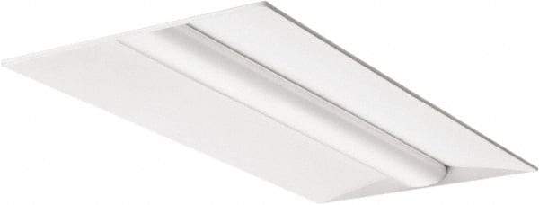 Lithonia Lighting - 0 Lamps, 39.5 Watts, 2' x 4', LED Lamp Troffer - 120/277 Volt, Dimmable, Acrylic Diffuser, Steel Troffer - Industrial Tool & Supply