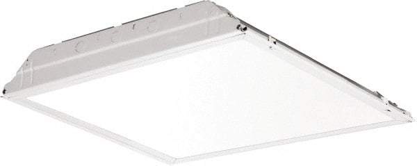 Lithonia Lighting - 0 Lamps, 39.6 Watts, 2' x 2', LED Lamp Troffer - 120/277 Volt, Dimmable, Acrylic Diffuser, Steel Troffer - Industrial Tool & Supply