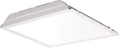 Lithonia Lighting - 0 Lamps, 39.6 Watts, 2' x 2', LED Lamp Troffer - 120/277 Volt, Dimmable, Acrylic Diffuser, Steel Troffer - Industrial Tool & Supply