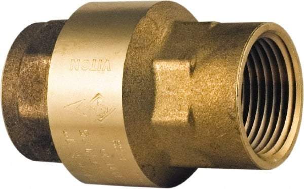 BONOMI - 2" Brass Check Valve - Spring Check, NPT, 400 WOG - Industrial Tool & Supply