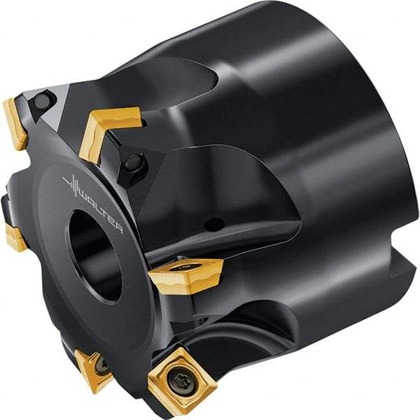 Walter - 4 Inserts, 29.2mm Cutter Diam, 2mm Max Depth of Cut, Indexable High-Feed Face Mill - 22mm Arbor Hole Diam, 40mm High, M4002 Toolholder, SDGT, SDMW, SDHT Inserts, Series M4002 - Industrial Tool & Supply