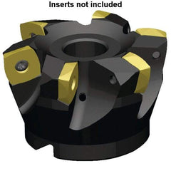 Kennametal - 3 Inserts, 50mm Cutter Diam, 3.5mm Max Depth of Cut, Indexable High-Feed Face Mill - 22mm Arbor Hole Diam, 45mm High, 7792VXE16 Toolholder, XE..160512.. Inserts, Series 7792VX - Industrial Tool & Supply