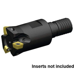 Kennametal - 25mm Cut Diam, 0.9mm Max Depth, M12 21mm Shank Diam, Modular Connection Indexable High-Feed End Mill - Screw Holding Method, XP..0603.R Insert, 7792VXP06 Toolholder, Through Coolant - Industrial Tool & Supply