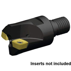 Kennametal - 32mm Cut Diam, 2.5mm Max Depth, M16 29mm Shank Diam, Modular Connection Indexable High-Feed End Mill - Screw Holding Method, XD..1205..R Insert, 7792VXD12 Toolholder, Through Coolant - Industrial Tool & Supply