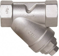 Value Collection - 1/2" Pipe, Female NPT Ends, 316 Stainless Steel Y-Strainer - 800 psi WOG Rating, 150 psi WSP Rating - Industrial Tool & Supply