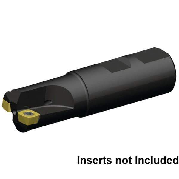 Kennametal - 25mm Cut Diam, 1.5mm Max Depth, 25mm Shank Diam, Weldon Shank Indexable High-Feed End Mill - Screw Holding Method, XD..0904.. Insert, 7792VXD09 Toolholder, Through Coolant - Industrial Tool & Supply