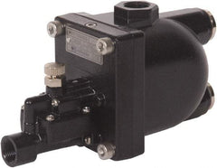 PRO-SOURCE - 1/2" Inlet, Zero Air Loss Condensate Drain Valve - 3/8" NPT Outlet, 87 to 175 psi - Industrial Tool & Supply