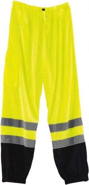 Ergodyne - Size S/M Polyester High-Visibility Pants - Drawstring Closure, 1 Pocket, 40" Waist, 30.25" Inseam, Lime, Hazardous Protection 0 - Industrial Tool & Supply